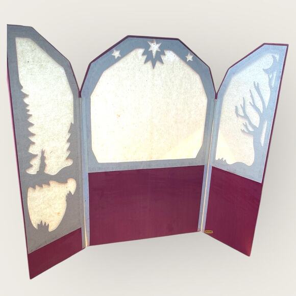 Waldorf Lot Silhouette Ostheimer Triptych Shadow Puppet Theatre Beeswax Window - Picture 4 of 14